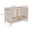 Merax Babybett 120 x 60 cm, Massivholz Kinderbett, 3-fach Produktbild-Vorschau 5
