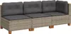 vidaXL Gartensofa mit Kissen 3-Sitzer Grau Poly Rattan Produktbild-Vorschau 1