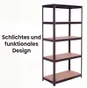 IvoQ Regal Schwarz - Metallregal - Lagerregal - 180x90x40 Produktbild-Vorschau 6