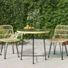 Esstisch Ø80 cm Hartglas und Stahl Produktbild-Vorschau 2