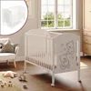 Lettino per neonati 60x120 Hugo Nest con materasso, sponda Anteprima dell’immagine prodotto 1