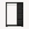 Armoire 'Nesbyen' avec barre de penderie noir Voir les images du produit 5