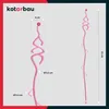 KOTARBAU® set di 4 supporti per piante rosa in PVC 55 cm Anteprima dell’immagine prodotto 3