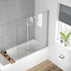 Heilmetz Duschabtrennung 130x140cm Duschwand für Badewanne Produktbild-Vorschau 1