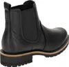 A black leather Chelsea boot is shown from a rear-side angle against a white background. Podgląd zdjęcia produktu