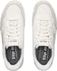 A top-down view of a pair of white Skechers slip-on sneakers. Produktbild-Vorschau