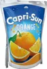 Capri-Sun-Orange-Kostüm, freigestellte Vorderansicht der Tunika in Beutelform. Produktbild-Vorschau