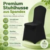 10er Set Stuhlhussen Schwarz, elastische Stretch Produktbild-Vorschau 4