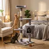 Škrabadlo pro kočky, strom, 5 pater, 112 cm, domeček, Náhled obrázku produktu 2
