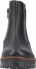 A front view of a black leather ankle boot with a thick sole. Náhľad obrázku produktu