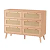 INONEFT Rattan-Sideboard, Kommode mit 6 Schubladen, Produktbild-Vorschau 10