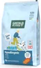 A bag of dog food with a graphic of a person and a dog. Voir les images du produit