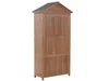 BELIANI Gartenschrank Akazenolz Edelstahl 4 Fächer Produktbild-Vorschau 7