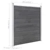Gartenzaun WPC 1391x186 cm Grau Produktbild-Vorschau 8