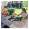 Backgammon 18 Hnedá a slonovinová klasická stolová hra Náhľad obrázku produktu 6