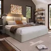 Letto imbottito Flieks 180x200 cm con rete a doghe, letto Anteprima dell’immagine prodotto 2