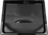 A black oven baking tray is shown from a top-down perspective against a white background. Anteprima dell’immagine prodotto