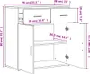 vidaXL Příborník betonový šedý 79x38x80 cm materiál na bázi Náhled obrázku produktu 8