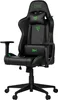 A black gaming chair with green accents and branding. Podgląd zdjęcia produktu