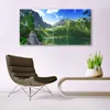 Glasbilder 140x70 Wandbild Druck auf Glas Gebirge See Natur Produktbild-Vorschau 3