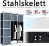 TWOLIIN DIY Regalsystem Kleiderschrank aus Kunststoff Produktbild-Vorschau 3
