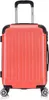 A studio shot of a neon orange carry-on suitcase. Anteprima dell’immagine prodotto