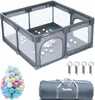 Teddle Laufstall Baby - Laufgitter Baby mit 50x Spielbälle Produktbild-Vorschau 1