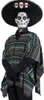 A person wearing a costume consisting of a sombrero and a poncho. Produktbild-Vorschau