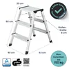 flexilife  Aluminium Trittleiter bis 150 kg belastbar, Produktbild-Vorschau 2