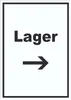 Lager Schild mit Text und Richtungspfeil rechts Storage Produktbild-Vorschau 1