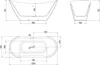 Mexen Lotos freistehende Badewanne 150 x 75 cm, weiß, Produktbild-Vorschau 3