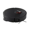 A black robot vacuum cleaner is shown from a side-angle on a white background. Voir les images du produit