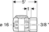 Geberit Übergang FlowFit mit IG DN12/10 16mm, Rp 3/8 Produktbild-Vorschau 3