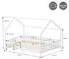 ML-Design Kinderbett 140x200cm mit Rausfallschutz, Dach & Produktbild-Vorschau 7