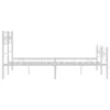Bettgestell mit Kopf- und Fußteil Metall Weiß 120x190 cm Produktbild-Vorschau 6