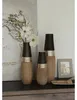 Gilde Vase, "Bradora", gestreift, Keramik, beige, braun, VE Productafbeelding-voorbeeld 2