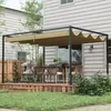 Pergola 4x3m Garten Pavillon, Terrassendachung aus Stahl, Produktbild-Vorschau 2