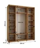 Šatní skříň YVONA 3 - 200/45 cm, bílá / dub artisan / Náhled obrázku produktu 4