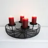 Metall-Adventskranz Ø36cm mit Metallschale Weihnachtsdeko Produktbild-Vorschau 1