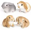 4 Osterhasen Figuren braun grau Ostern Deko - zum Produktbild-Vorschau 1