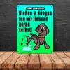 Gießen und düngen - Kein Hundeklo Schild in bunt Produktbild-Vorschau 4