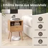 Set di 2 comodini COSTWAY con decorazioni in rattan, Anteprima dell’immagine prodotto 6