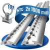 Airlineschiene Zurrschiene 2 x 1 m 1 Meter halbrund m. Produktbild-Vorschau 1