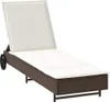 vidaXL Sonnenliege mit Rollen und Auflage Braun Poly Rattan Produktbild-Vorschau 1