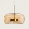 LED Pendelleuchte 7W Metall und Glas Aba Bernstein Produktbild-Vorschau 3