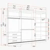 A technical drawing with dimensions of a wardrobe. Náhľad obrázku produktu