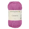 A ball of pink yarn with a label. Produktbild-Vorschau