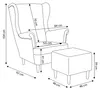 Ohrensessel mit Hocker ARI Design – skandinavisches Set, Produktbild-Vorschau 7