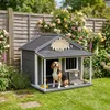 Niche en bois PawHut pour petits animaux, avec terrasse, Voir les images du produit 8