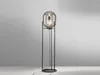 Kleine Stehlampe mit Metallfuß, Schirm Rauchglas oval & LED Produktbild-Vorschau 3